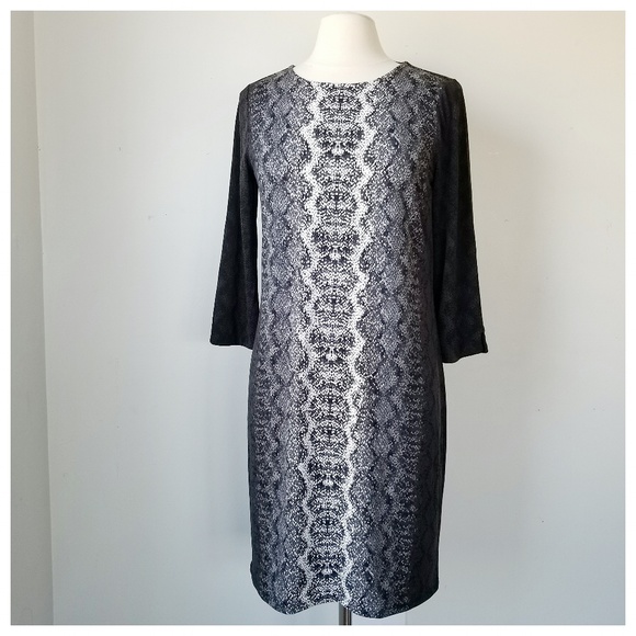 Knit Sheath Dress Snake Print SIZE MEDIUM - Picture 2 of 4